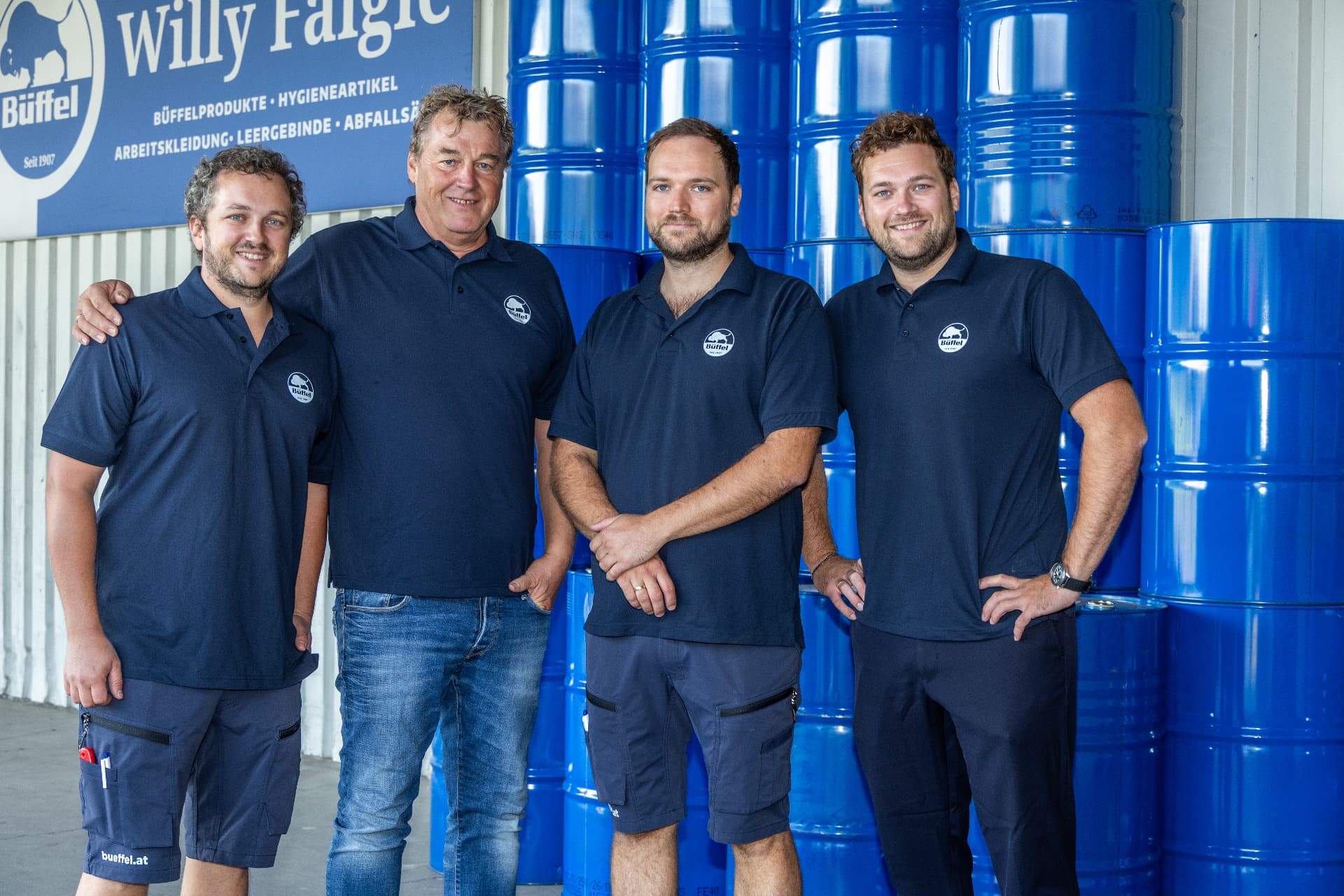 Die Familien- und fünfte Generation: Peter, Dominik, Florian und Benjamin Faigle